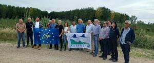 Representantes de municipios navarros visitan actuaciones Ebro Resilience en Aragón para la adaptación a las inundaciones